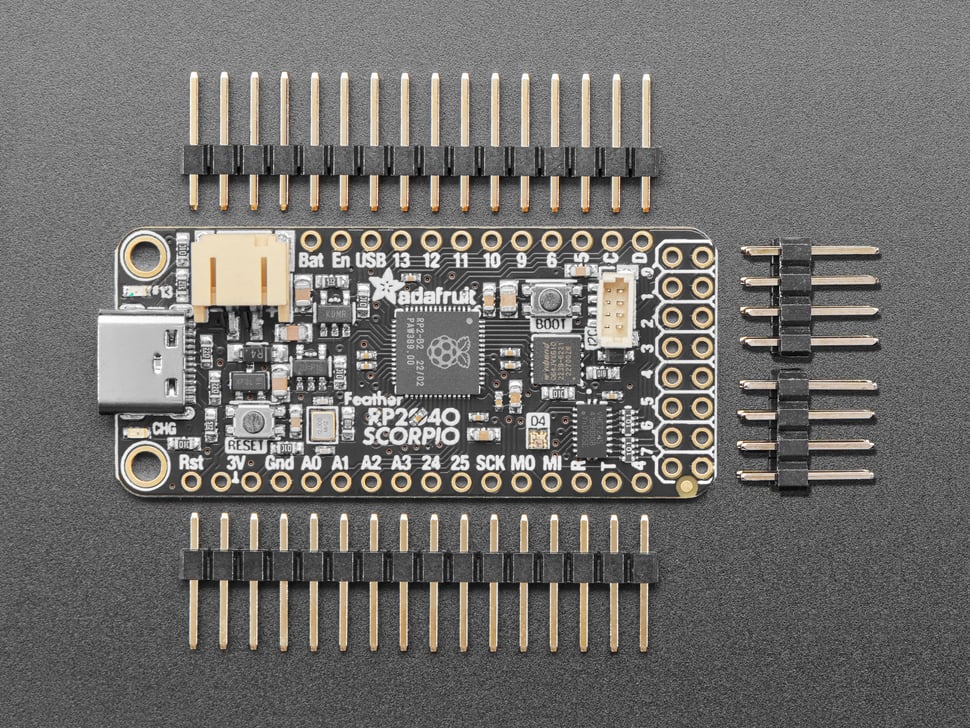 Adafruit Feather RP2040 SCORPIO, 8 Channel NeoPixel Driver, 5650