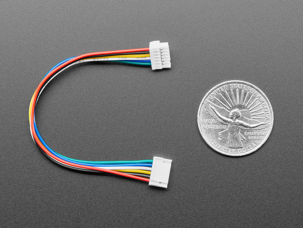 Adafruit JST GH 1.25mm Pitch 6 Pin Cable, 100mm long, 5754