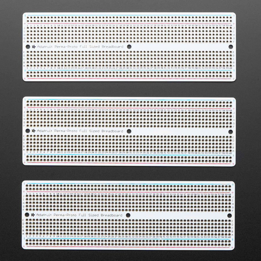 Adafruit Perma-Proto, vollformatige Breadboard‑Leiterplatte, 3er‑Pack, 590