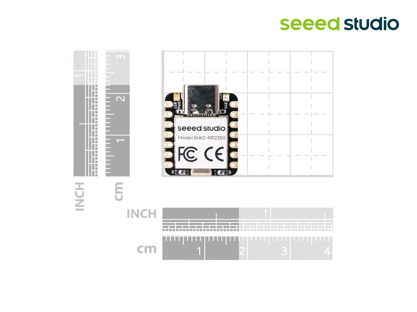 Seeed Studio XIAO RP2350 with Raspberry Pi RP2350, 19 GPIOs, RGB LED, MicroPython-Ready