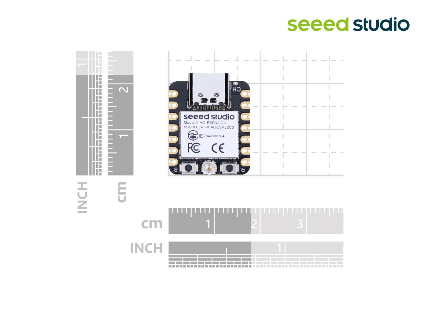 Seeed Studio XIAO ESP32C3 RISC-V Dev Board, WiFi, BLE, 4MB Flash, 400KB SRAM