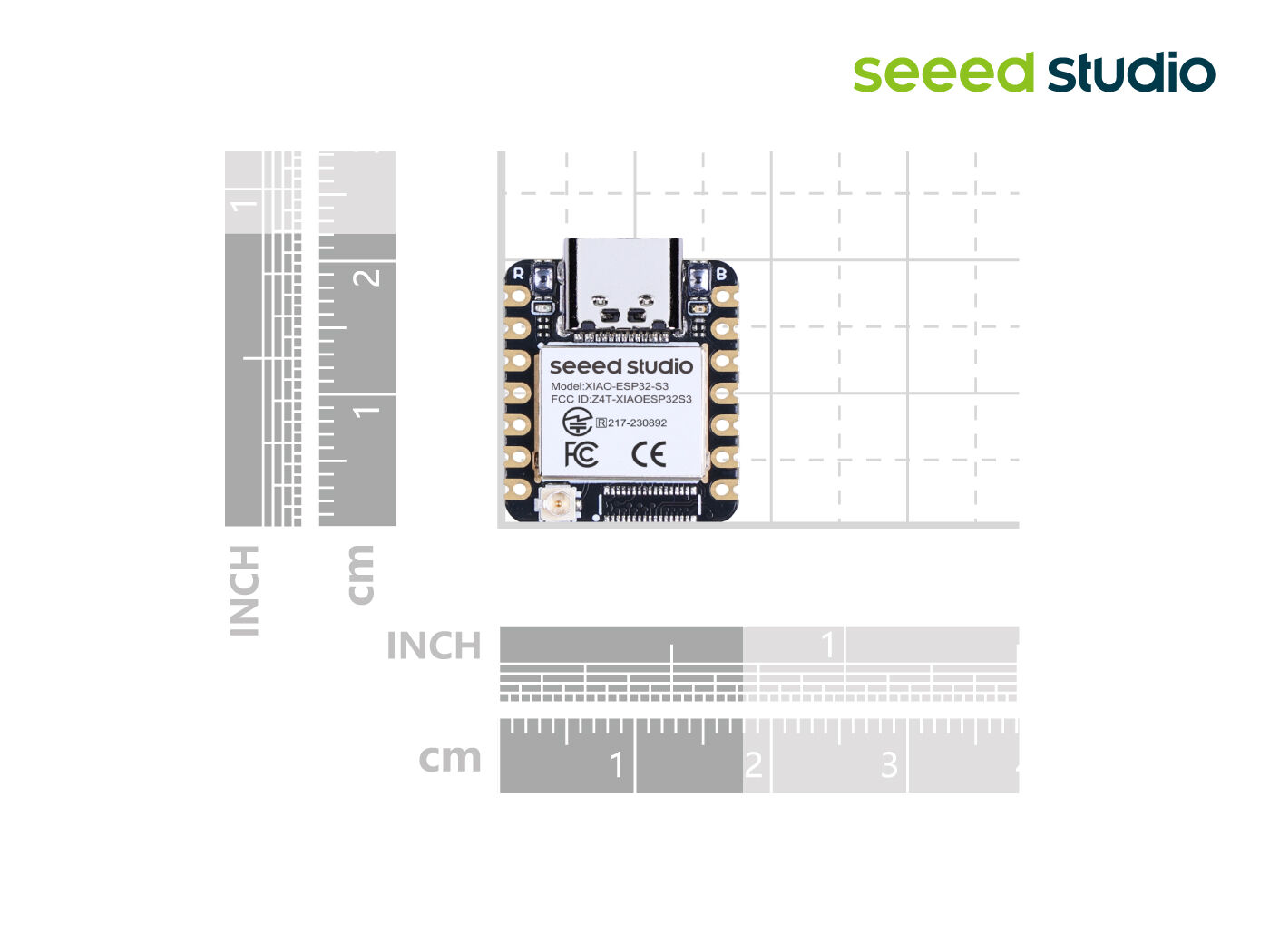 Seeed Studio XIAO ESP32S3 Dual-Core with WiFi, BLE 5, 8MB PSRAM, 8MB FLASH