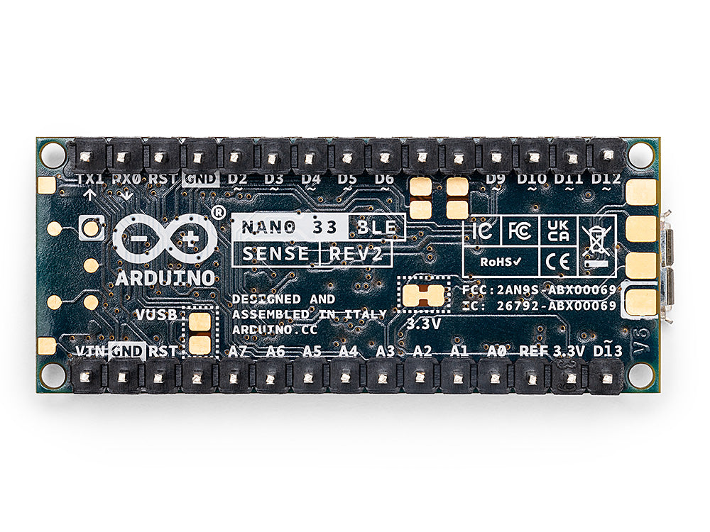 Arduino Nano 33 BLE Sense Rev2 with Header