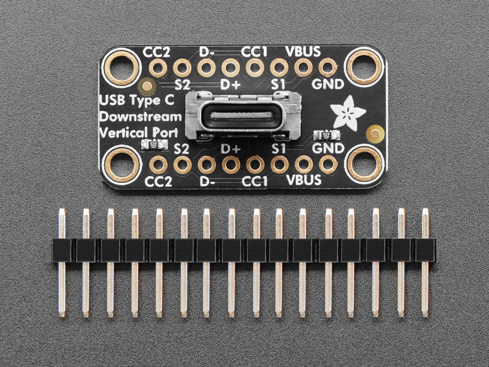 Adafruit USB Type C Vertical Breakout, Downstream Connection, 5993