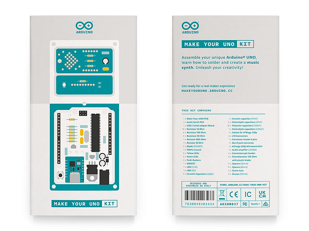 Arduino Make Your UNO Kit, Soldering Kit with Synthesizer