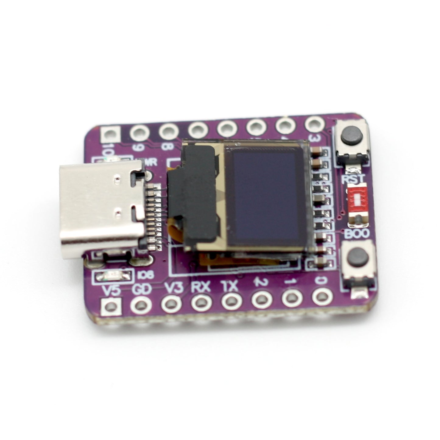 ESP32-C3 Development Board with 0.42″ OLED Display, WiFi, Bluetooth LE, USB-C