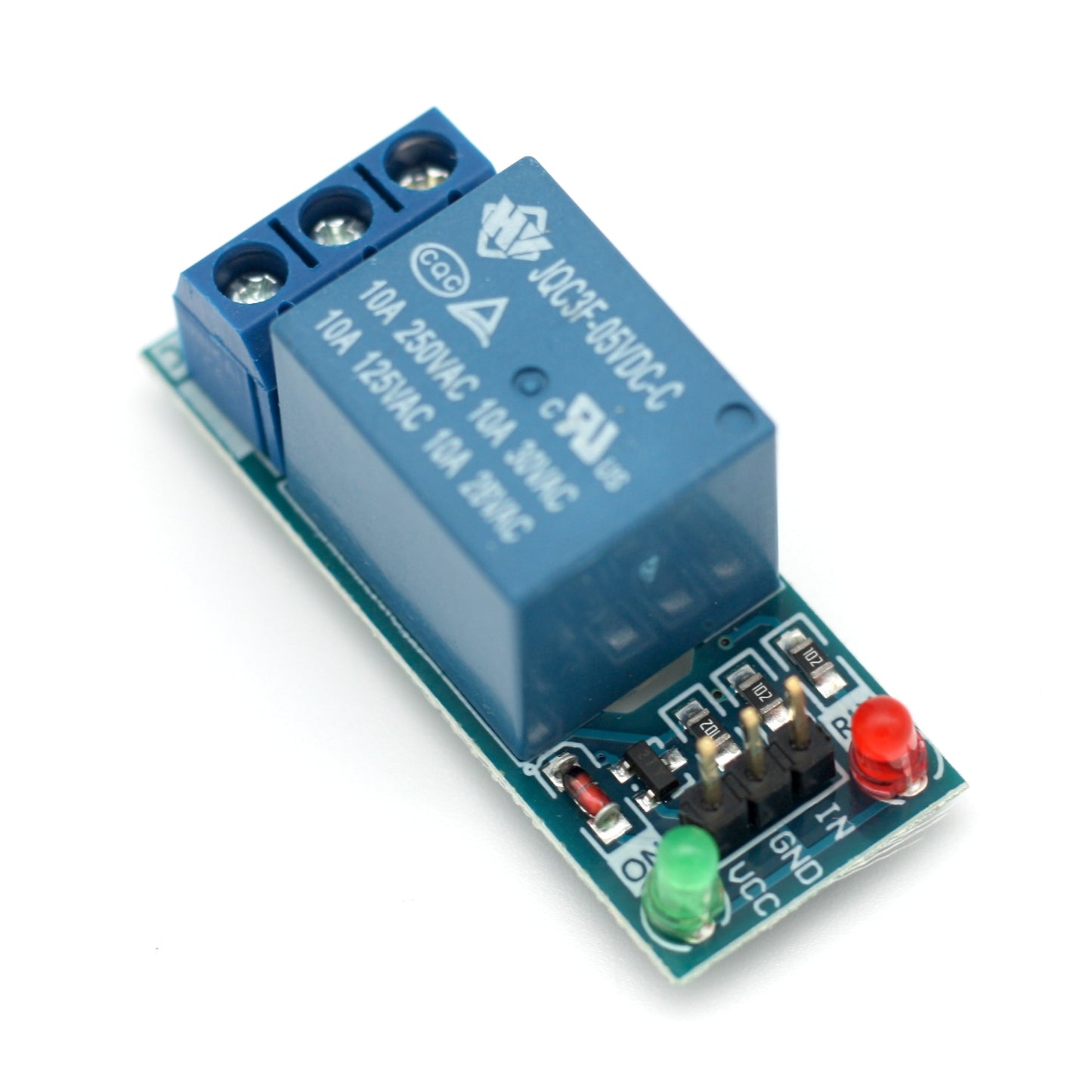 1-Channel Relay Module with 2 LEDs, 5V