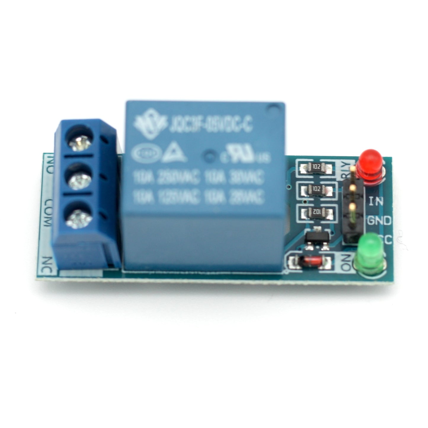 1-Channel Relay Module with 2 LEDs, 5V