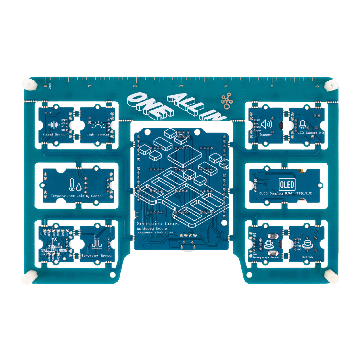 Seeed Studio Grove Beginner Kit for Arduino, All-in-one Arduino Compatible Board with 10 Sensors and 12 Projects