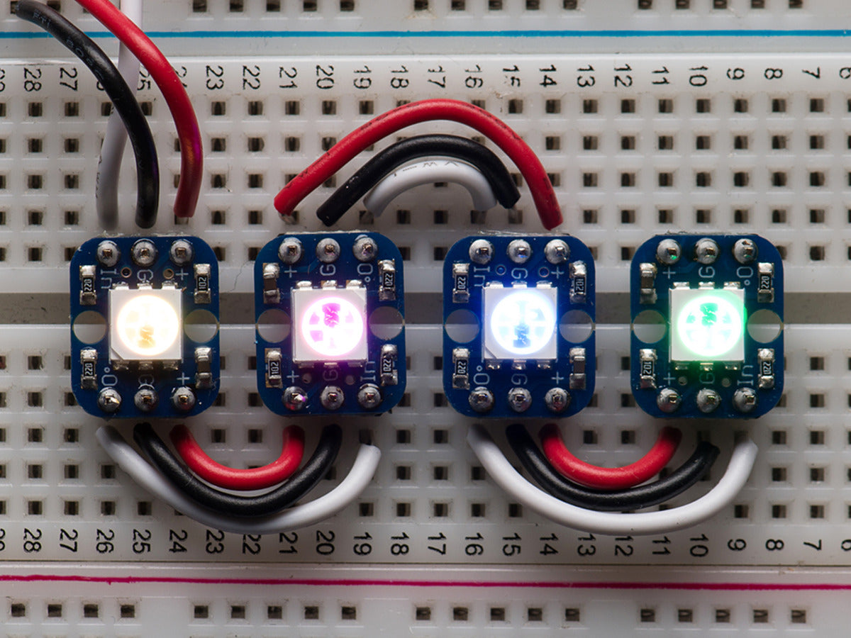 Adafruit Breadboard-friendly RGB Smart NeoPixel - Pack of 4