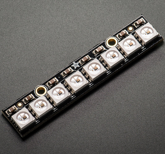 Adafruit NeoPixel Stick, 8 x 5050 RGB LED with Integrated Drivers