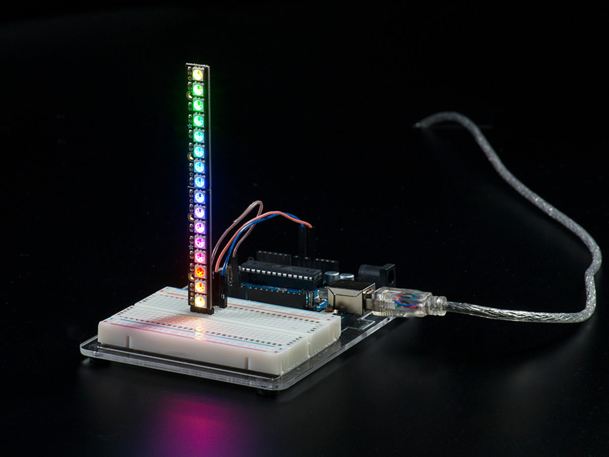 Adafruit NeoPixel Stick, 8 x 5050 RGB LED with Integrated Drivers