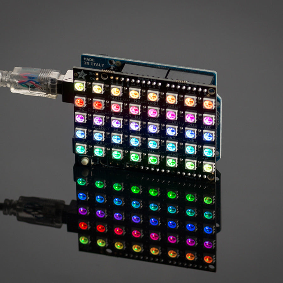 Neopixel Led Arduino Smd Adafruit NeoPixel Shield for Arduino, 40 RGB LEDs | Paradisetronic.com
