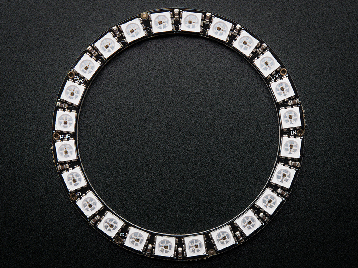 Adafruit NeoPixel Ring, 24 x 5050 RGB LED with Integrated Drivers