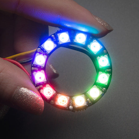 Adafruit NeoPixel Ring, 12 x 5050 RGB LED with Integrated Drivers