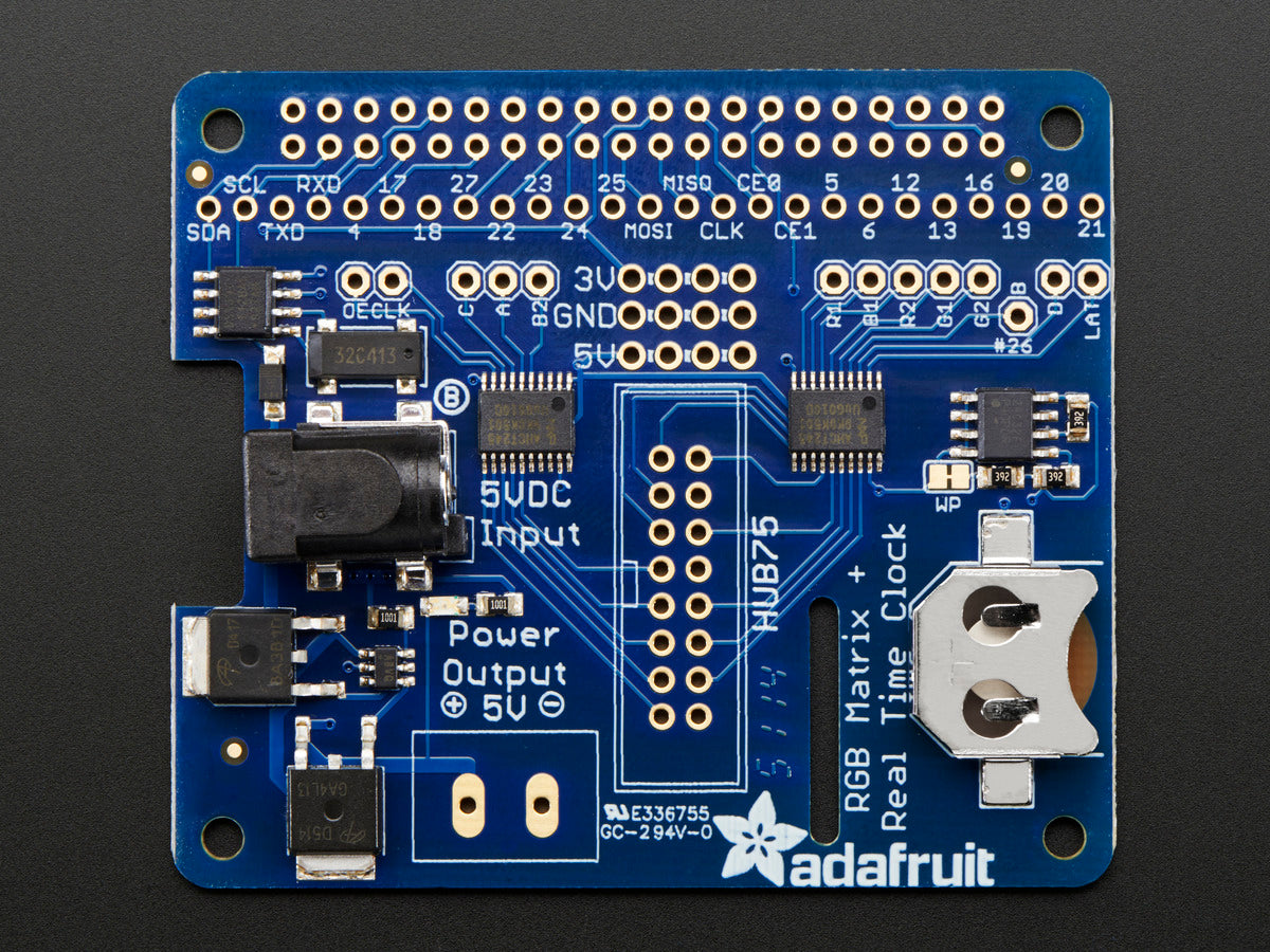 Adafruit RGB Matrix HAT + RTC for Raspberry Pi, Mini Kit