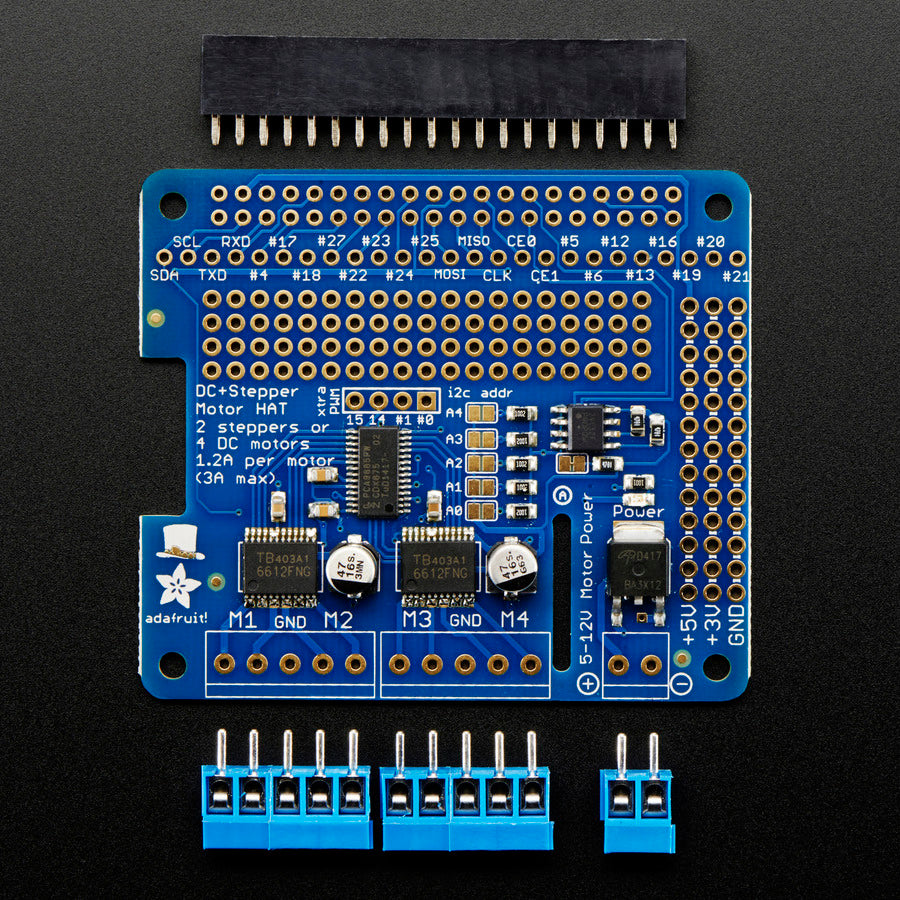 Adafruit DC & Stepper Motor HAT for Raspberry Pi, Mini Kit