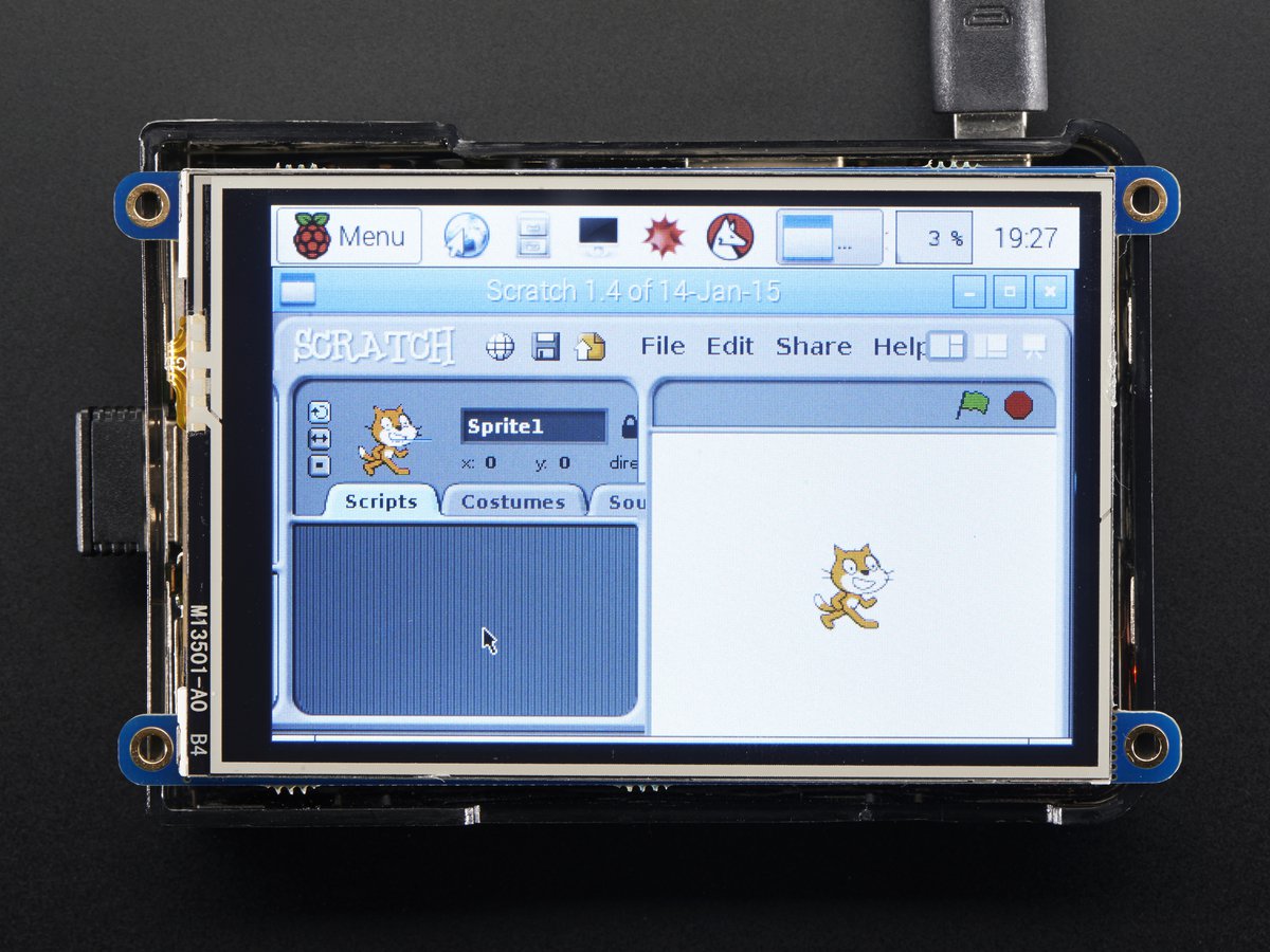 Adafruit PiTFT Plus, 480x320 3.5"  TFT+Touchscreen for Raspberry Pi