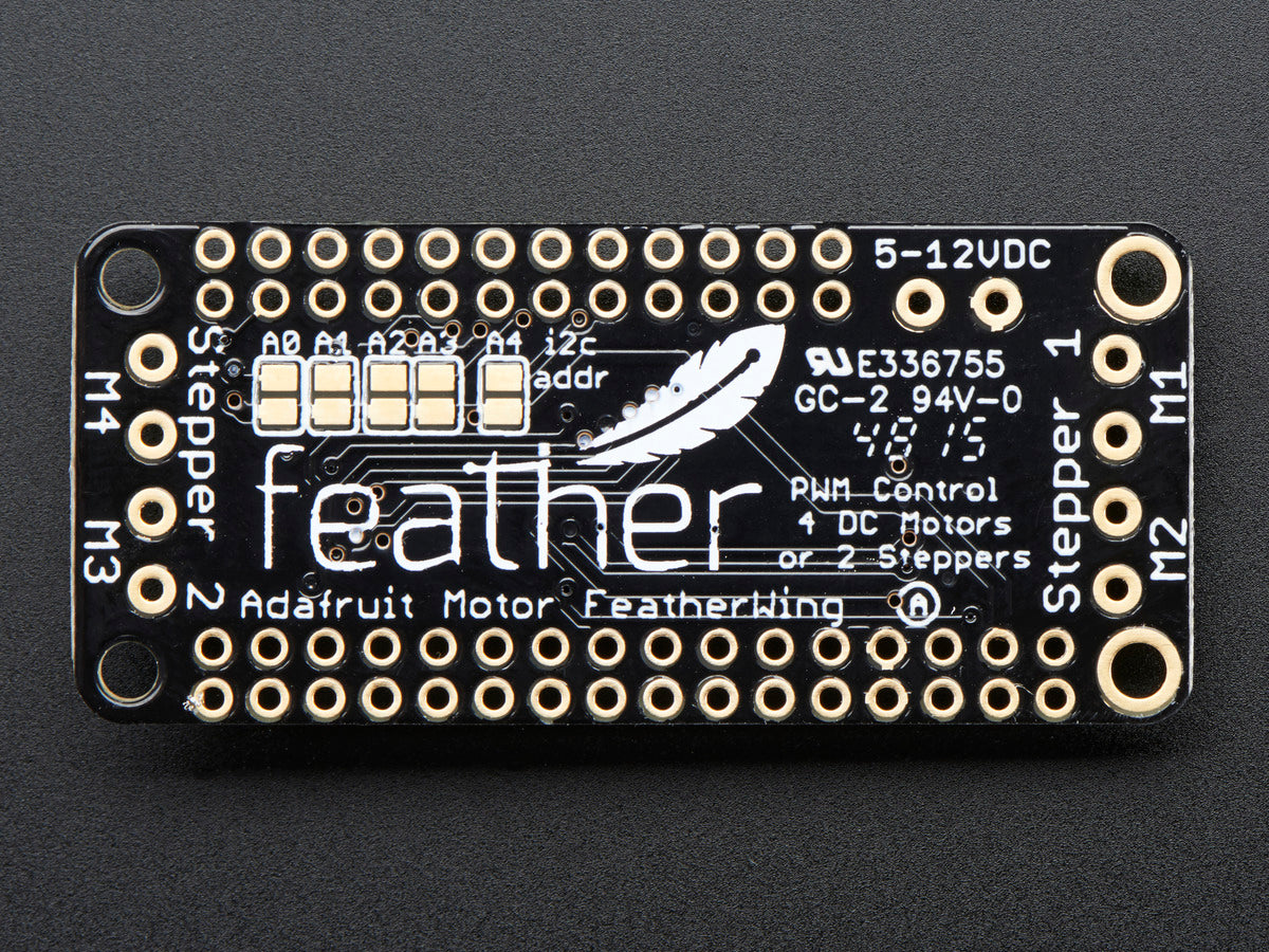 Adafruit DC Motor + Stepper FeatherWing Add-on For All Feather Boards