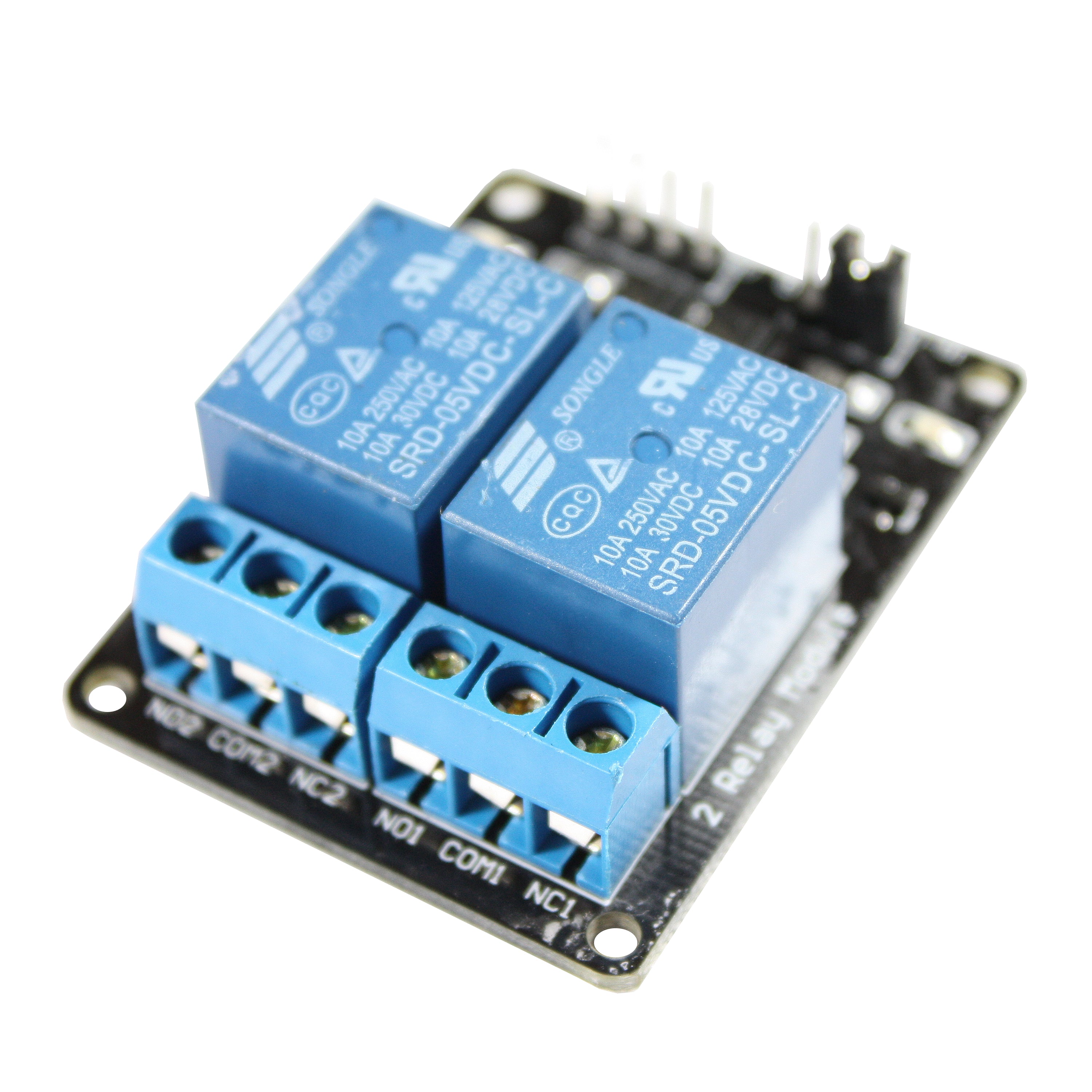 2-Channel Relay Module with Opto-isolator, 5V | Paradisetronic.com