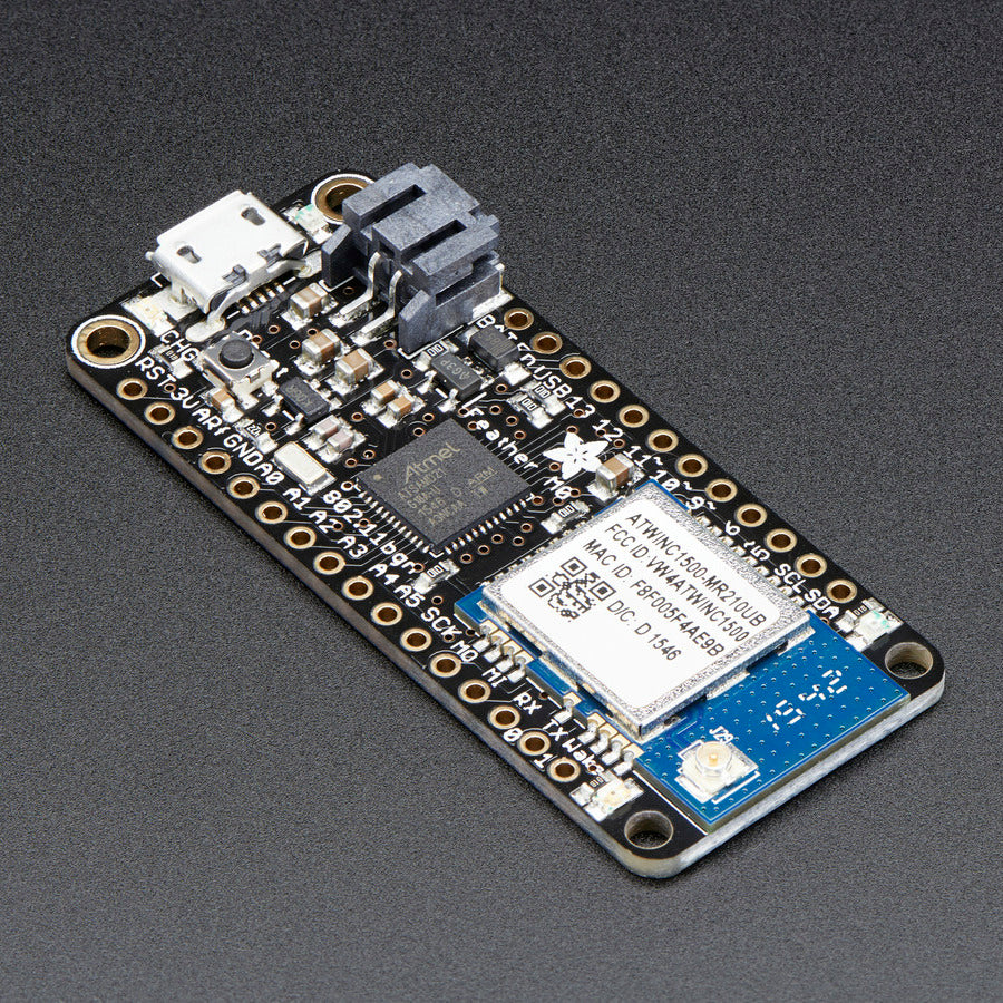 Adafruit Feather M0 WiFi with uFL, ATSAMD21 + ATWINC1500, fw 19.4.4