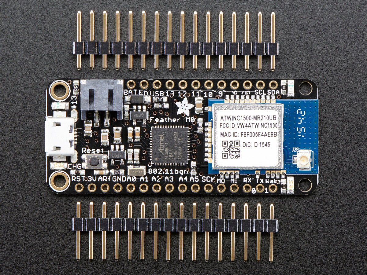 Adafruit Feather M0 WiFi with uFL, ATSAMD21 + ATWINC1500, fw 19.4.4