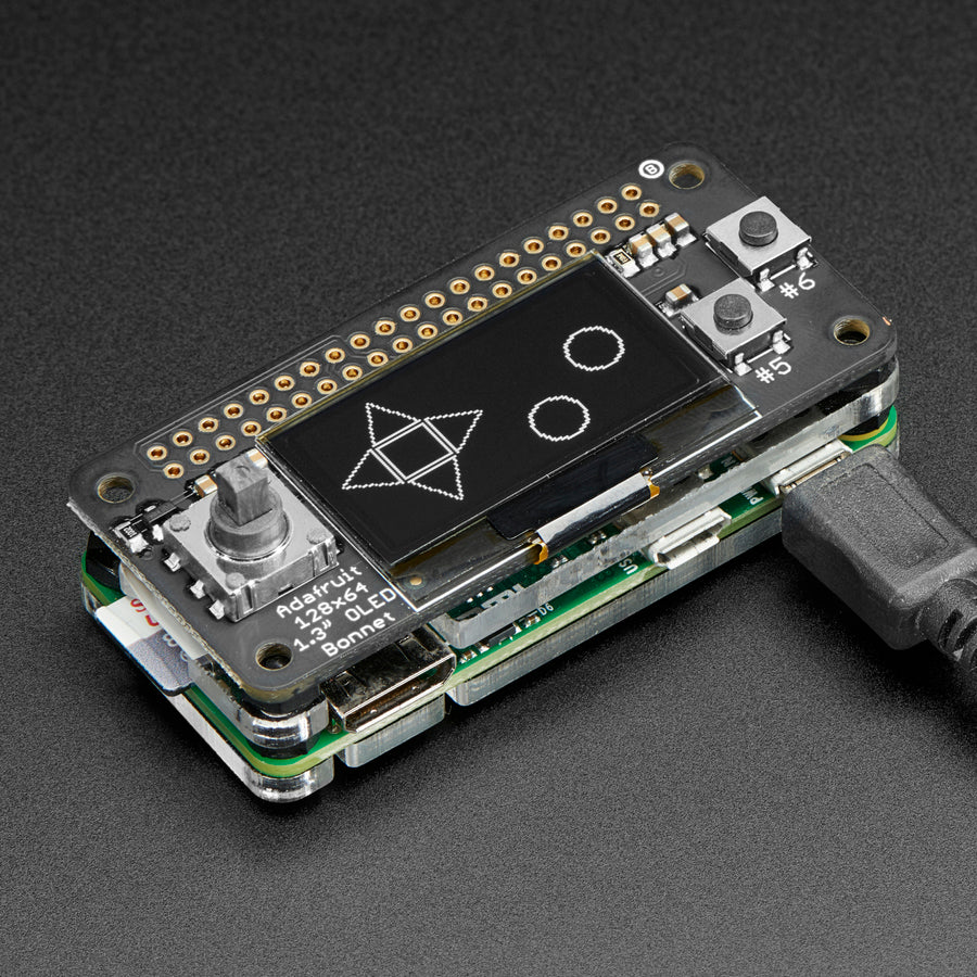 Adafruit OLED Bonnet Pack for Raspberry Pi Zero, Includes Pi Zero W