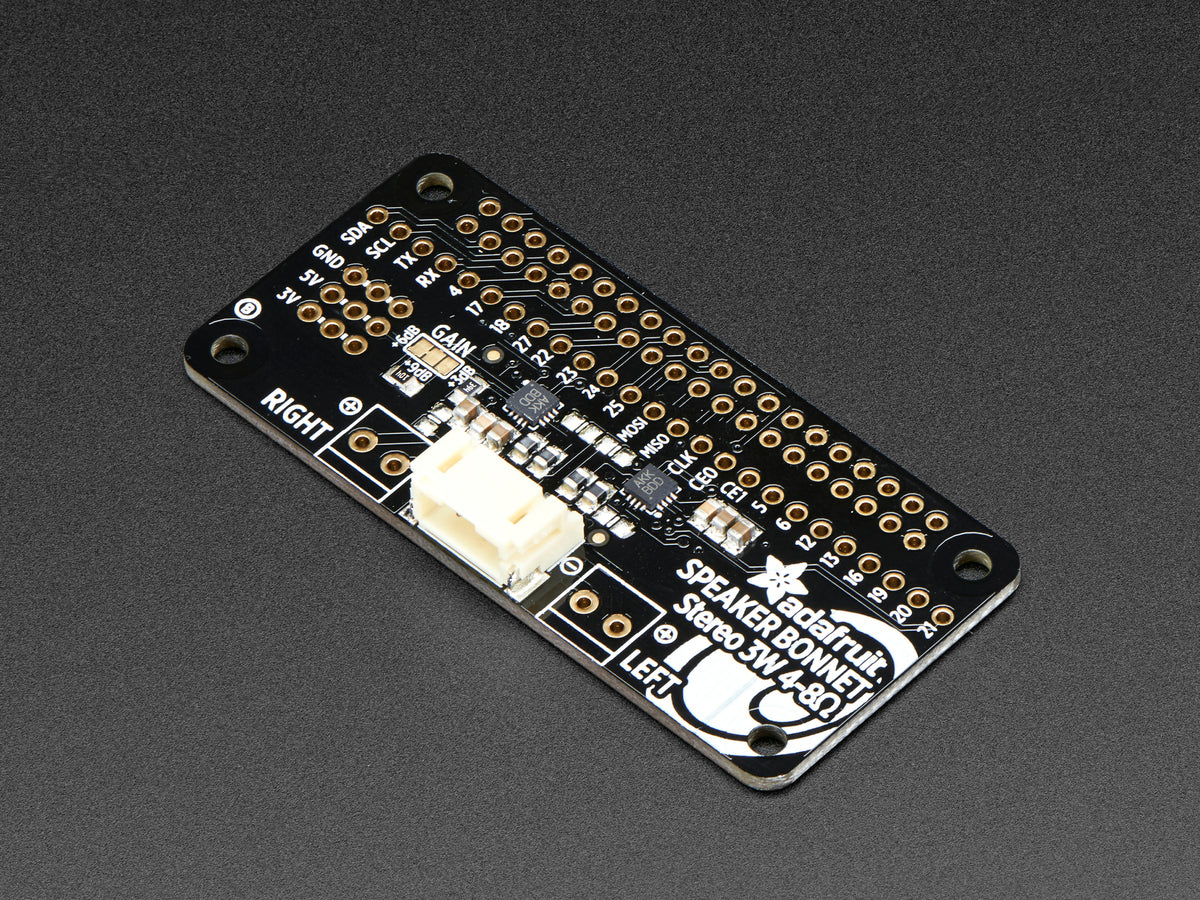 Adafruit I2S 3W Stereo Speaker Bonnet for Raspberry Pi, Mini Kit