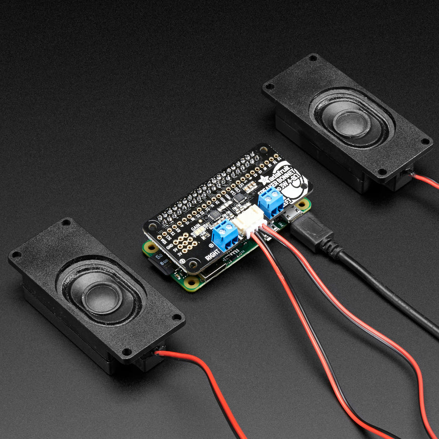 Adafruit I2S 3W Stereo Speaker Bonnet for Raspberry Pi, Mini Kit