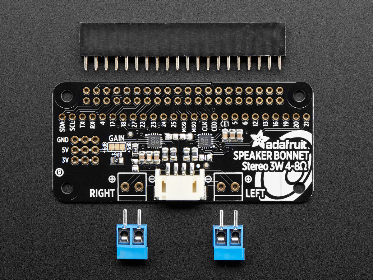 Adafruit I2S 3W Stereo Speaker Bonnet for Raspberry Pi, Mini Kit