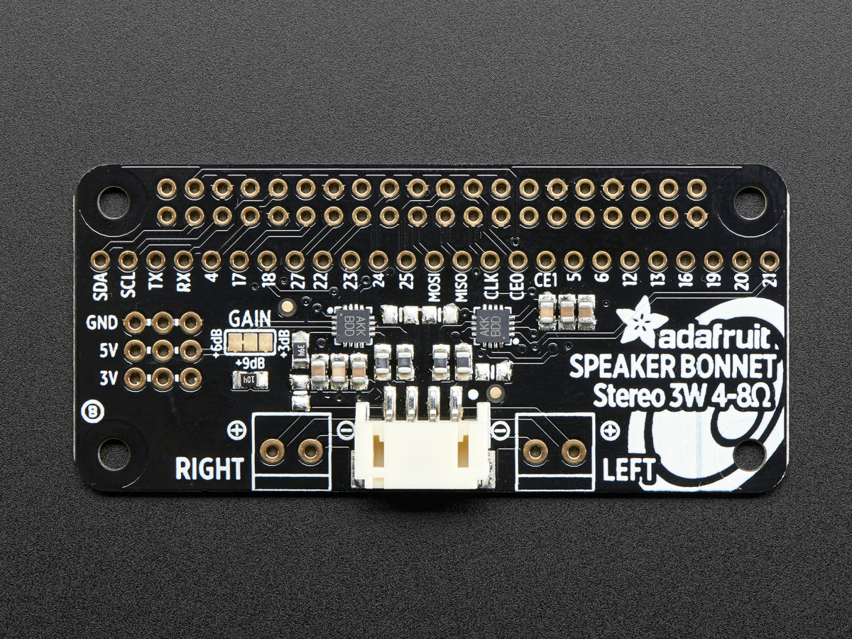 Adafruit I2S 3W Stereo Speaker Bonnet for Raspberry Pi, Mini Kit