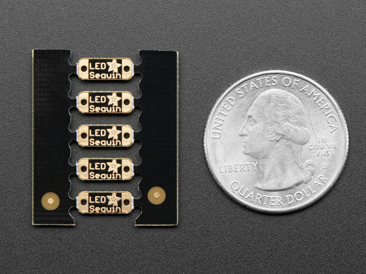 Led Sequins Adafruit LED Sequins, Multicolor Pack of 5 | Paradisetronic.com