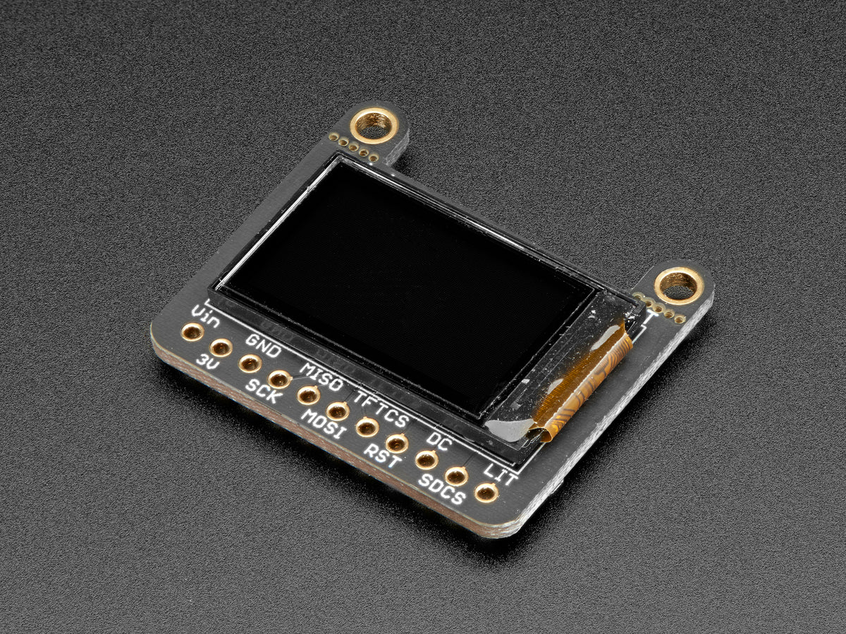Adafruit 0.96" 160x80 Color TFT Display w/ MicroSD Card Breakout, ST7735