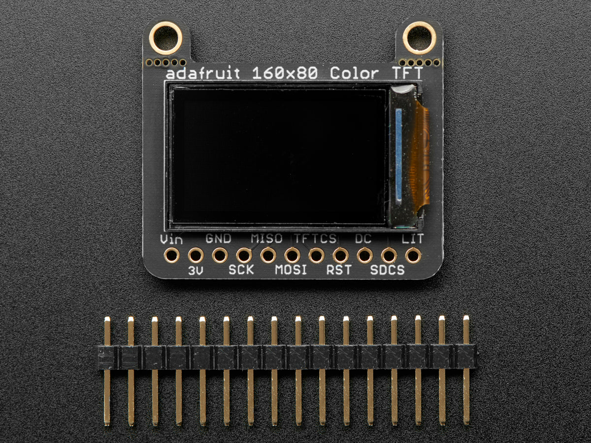 Adafruit 0.96" 160x80 Color TFT Display w/ MicroSD Card Breakout, ST7735