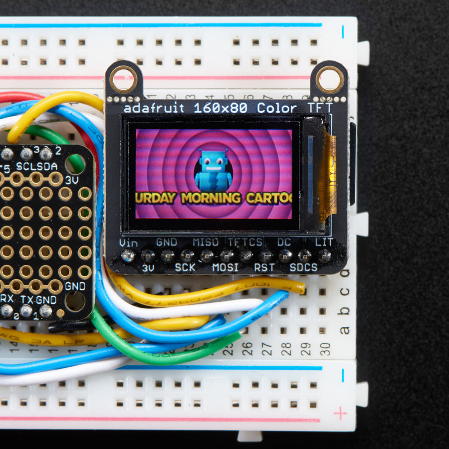 Adafruit 0.96" 160x80 Color TFT Display w/ MicroSD Card Breakout, ST7735