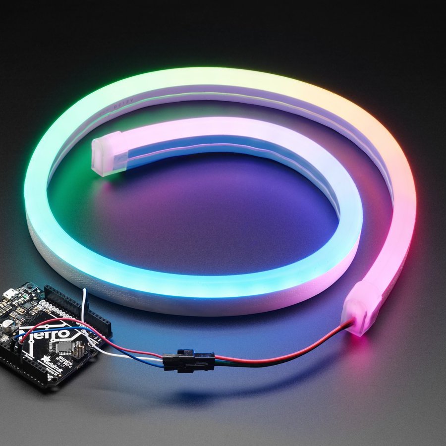 Adafruit NeoPixel RGB Neon-like LED Flex Strip with Silicone Tube, 1 meter
