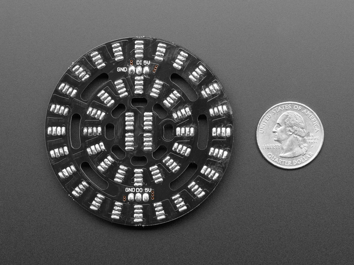 Adafruit NeoPixel Triple-Ring Board with 44 Thru-Hole LEDs, 66mm Diameter