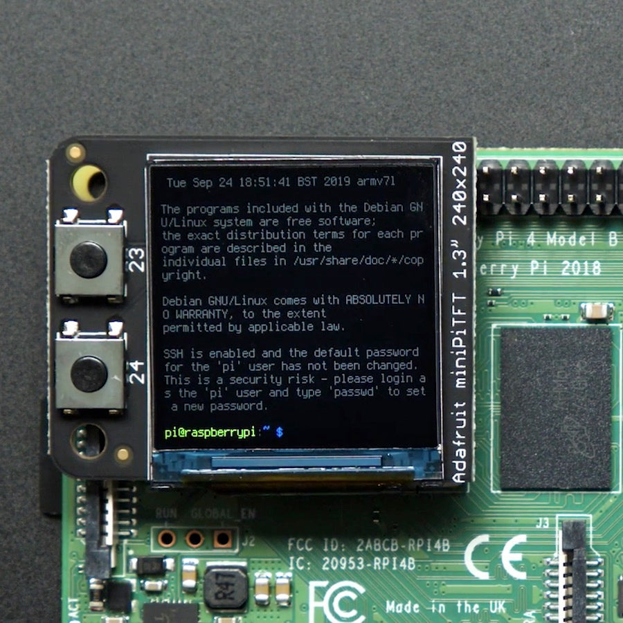Adafruit Mini PiTFT 1.3 TFT Add-on für Raspberry Pi, 240x240 Adafruit Mini PiTFT 1.3 TFT Add-on für Raspberry Pi, 240x240