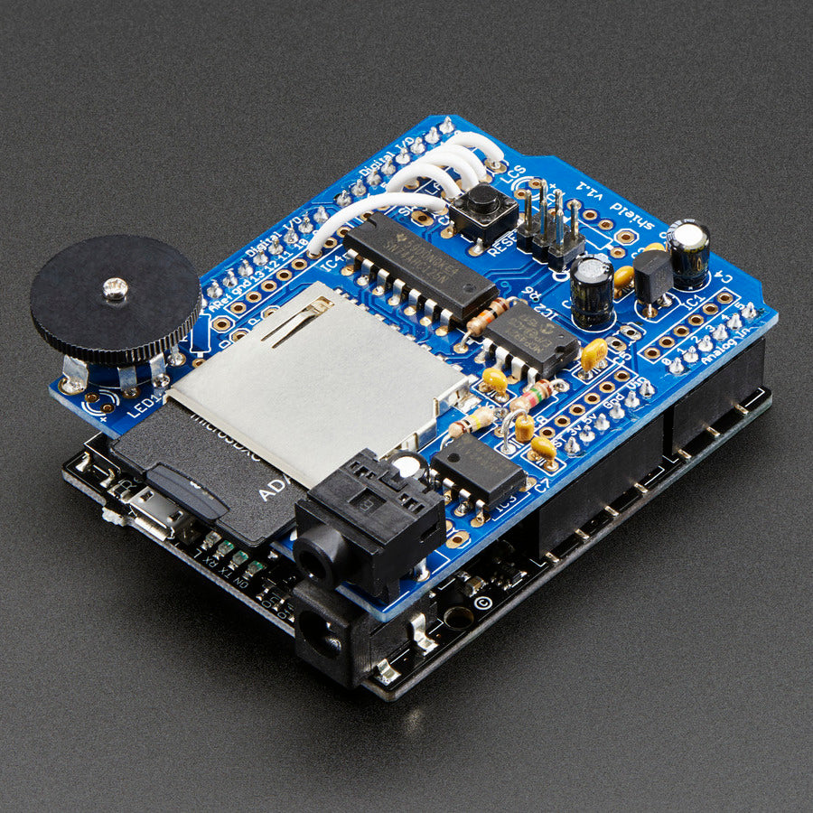 Adafruit Wave Shield for Arduino Kit, v1.1