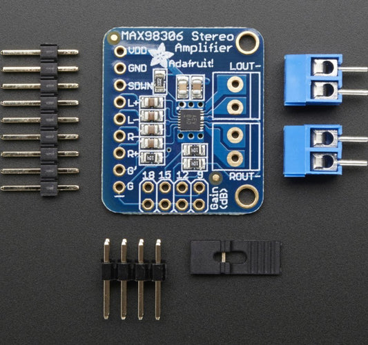 Adafruit Stereo 3.7W Class D Audio Amplifier, MAX98306