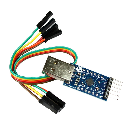UART Converter Adapter, 2Mbit Baudrate, 3.3V/5V, Serial Connector with CP2104 and Wires