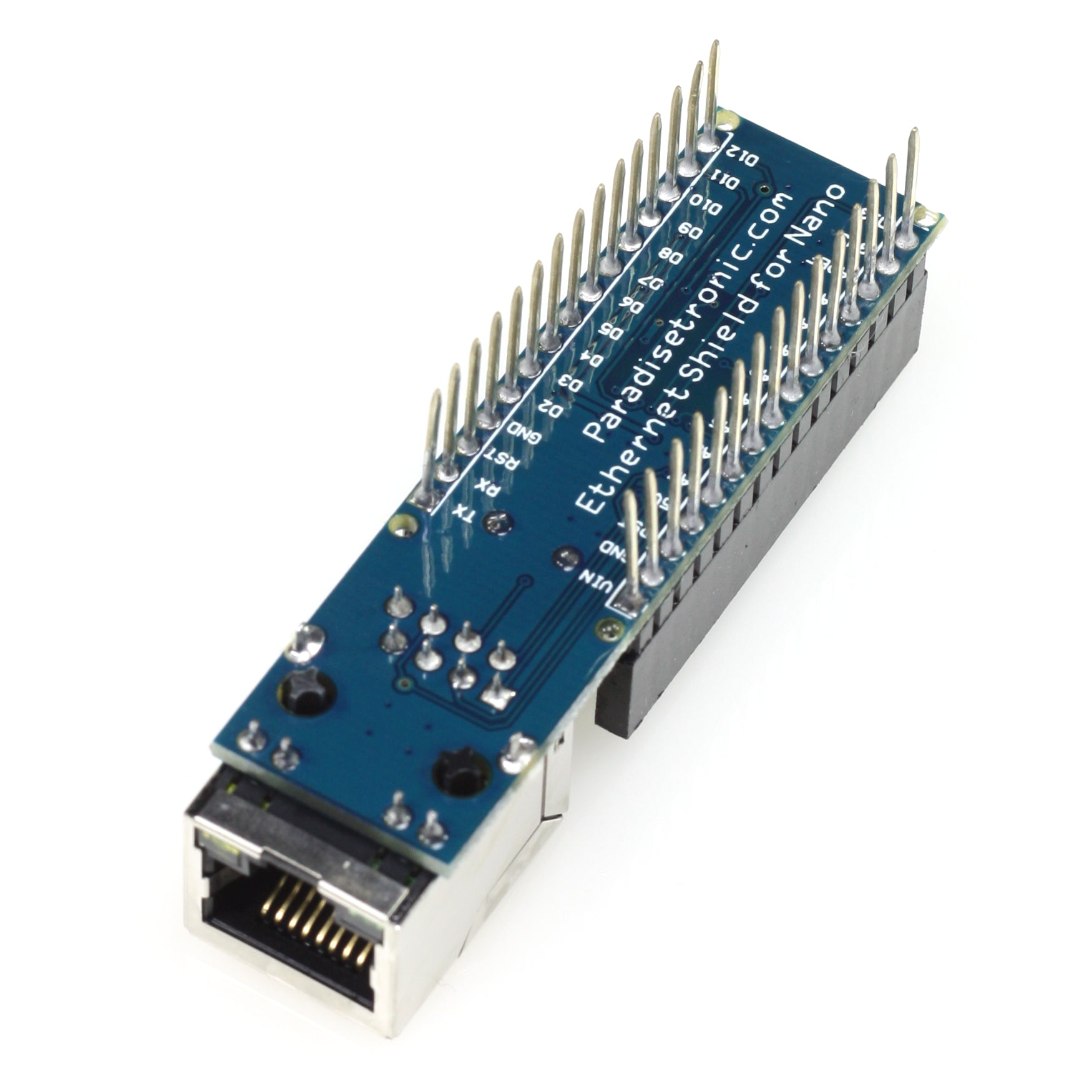 Ethernet Shield for Arduino Nano with ENC28J60, RJ45 | Paradisetronic.com