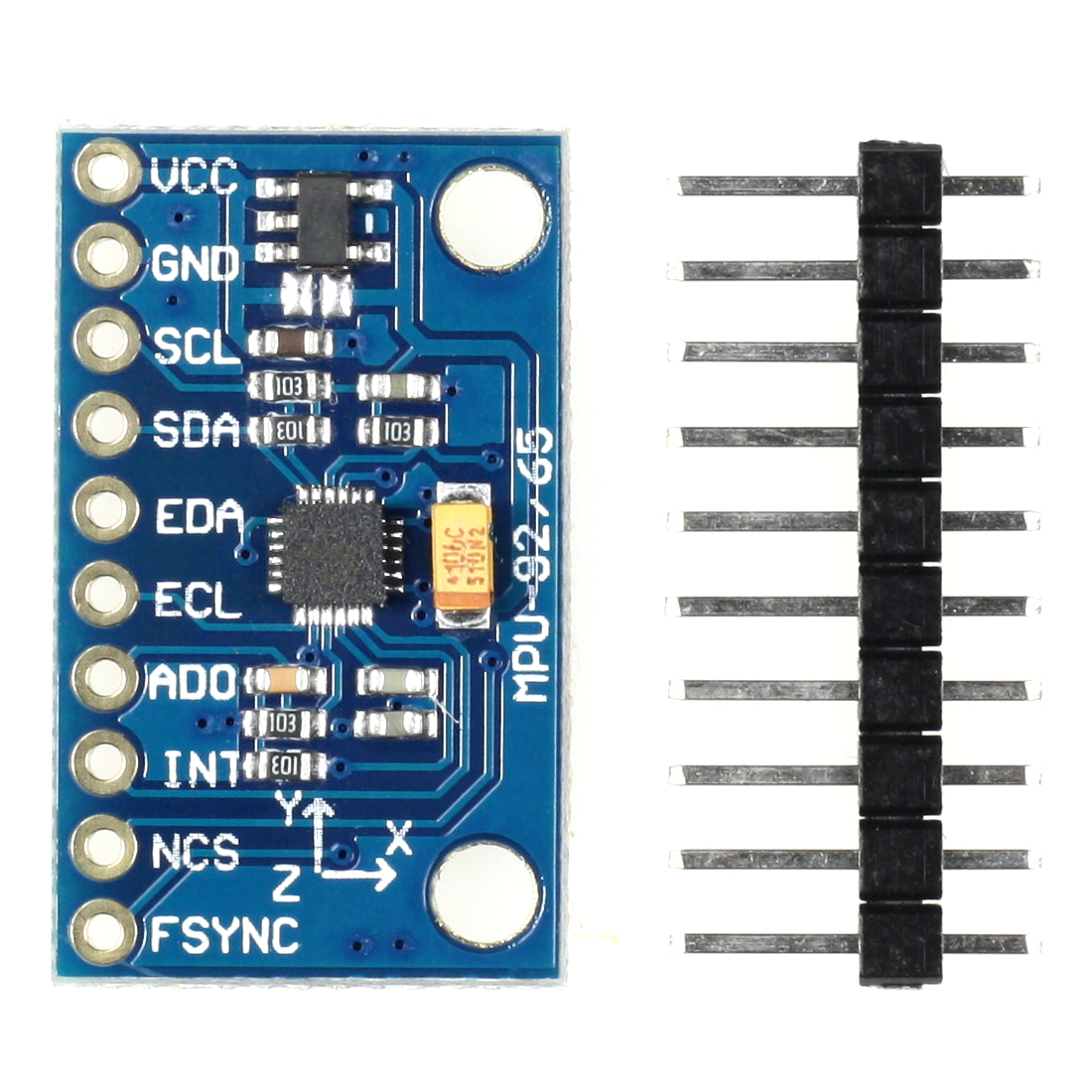 MPU-9250 Module, 3-Axis Accelerometer, 3-Axis Gyroscope and 3-Axis Magnetometer, 9DOF, I2C, SPI