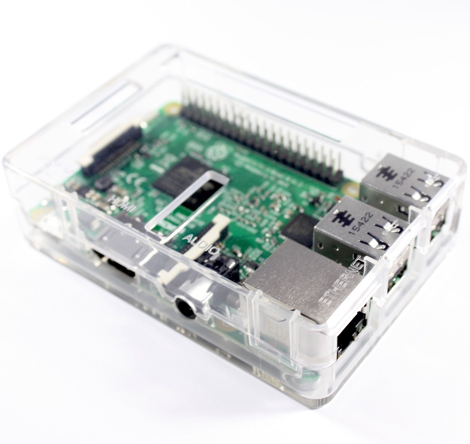 Case for Raspberry Pi B+ / Pi 2 / Pi 3, Clear | Paradisetronic.com