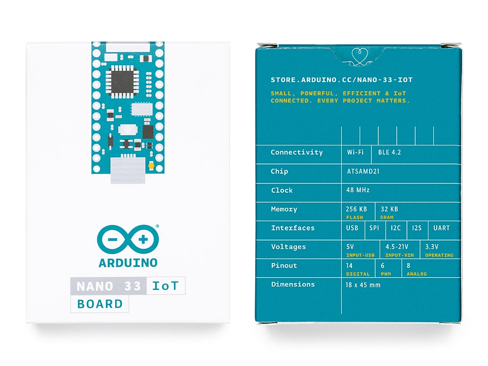 Arduino Nano 33 IoT with Headers